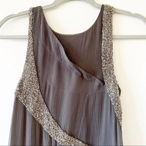 Alice + Olivia Beaded Silk Tank Size XS Dark Gray Date Night Designer Top Luxe‎ - Picture 7 of 7